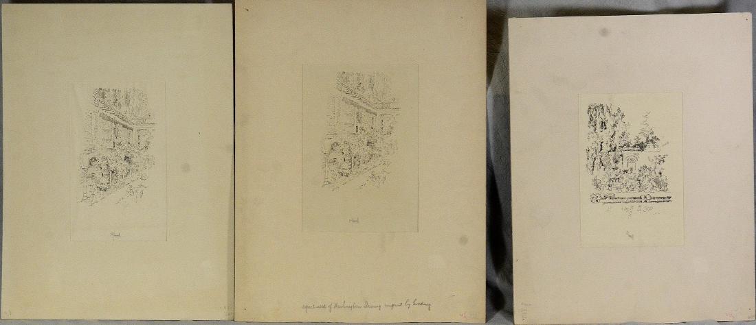 Joseph Pennell (American, 1860-1926), (3) lithographs (1 of 12)
