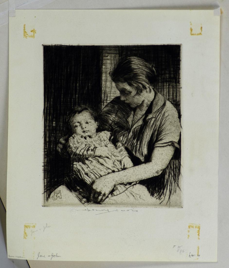 William Lee Hankey (British, 1869-1952), drypoint (1 of 3)