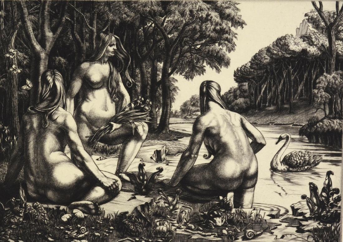 William E.C. Morgan (English, 1905-1979), engraving on (1 of 9)