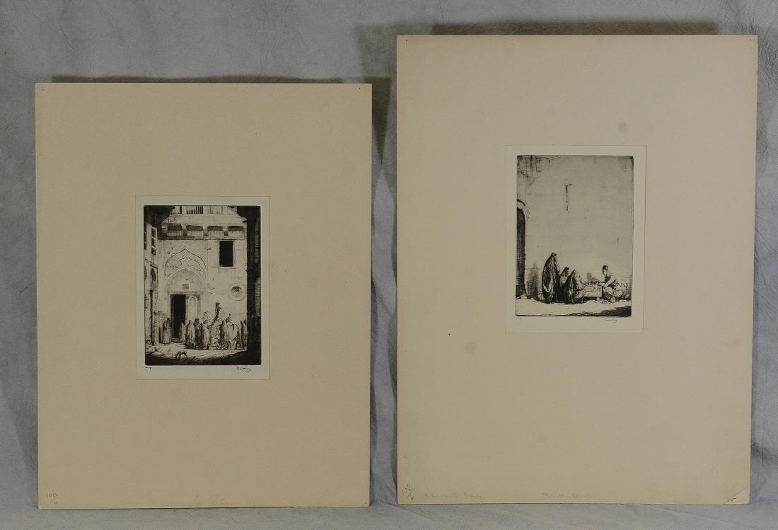 Charles William Cain (English, 1893-1962), (2) etchings (1 of 6)