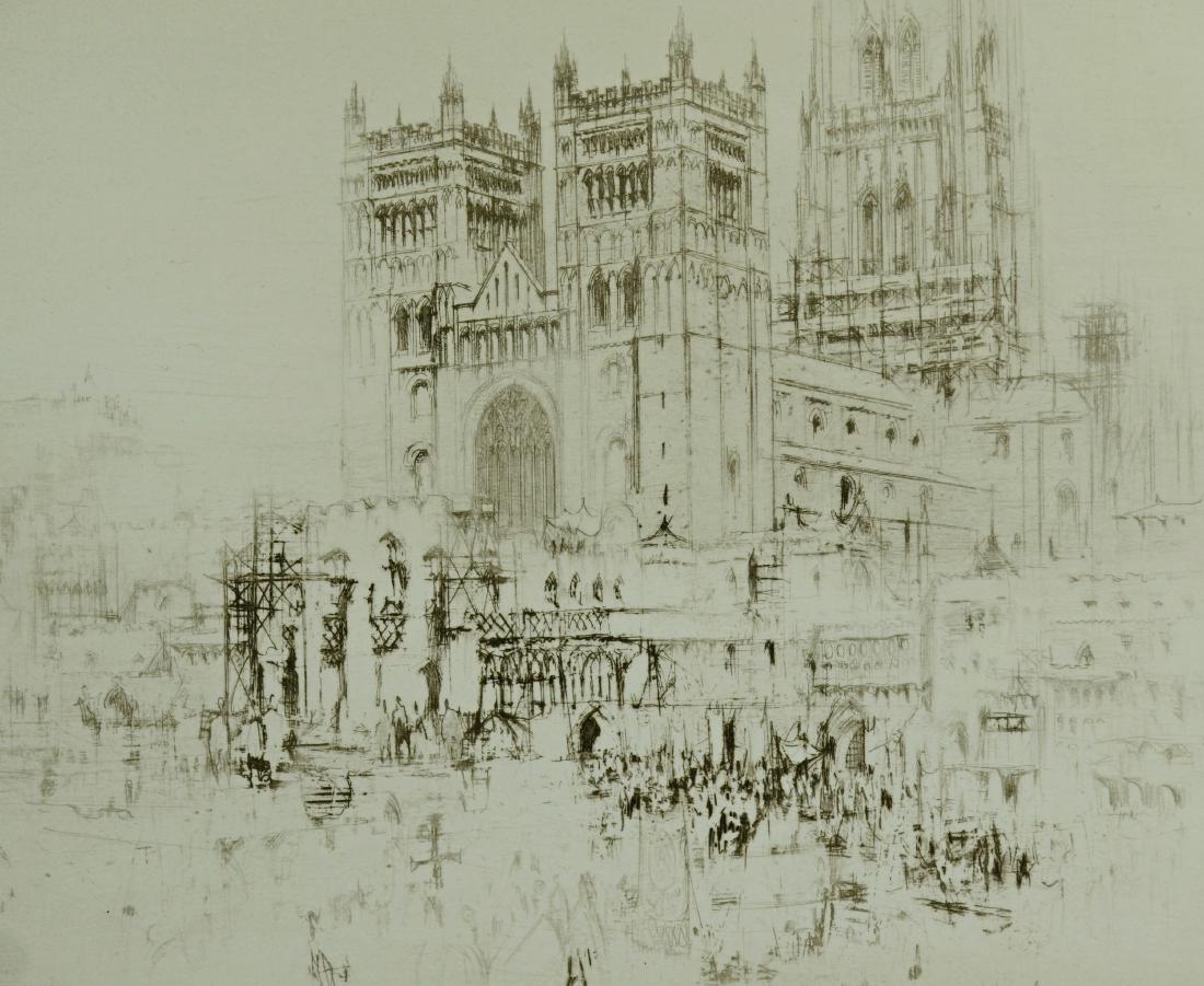 William Walcot (English, 1874-1943), drypoing etching (1 of 3)