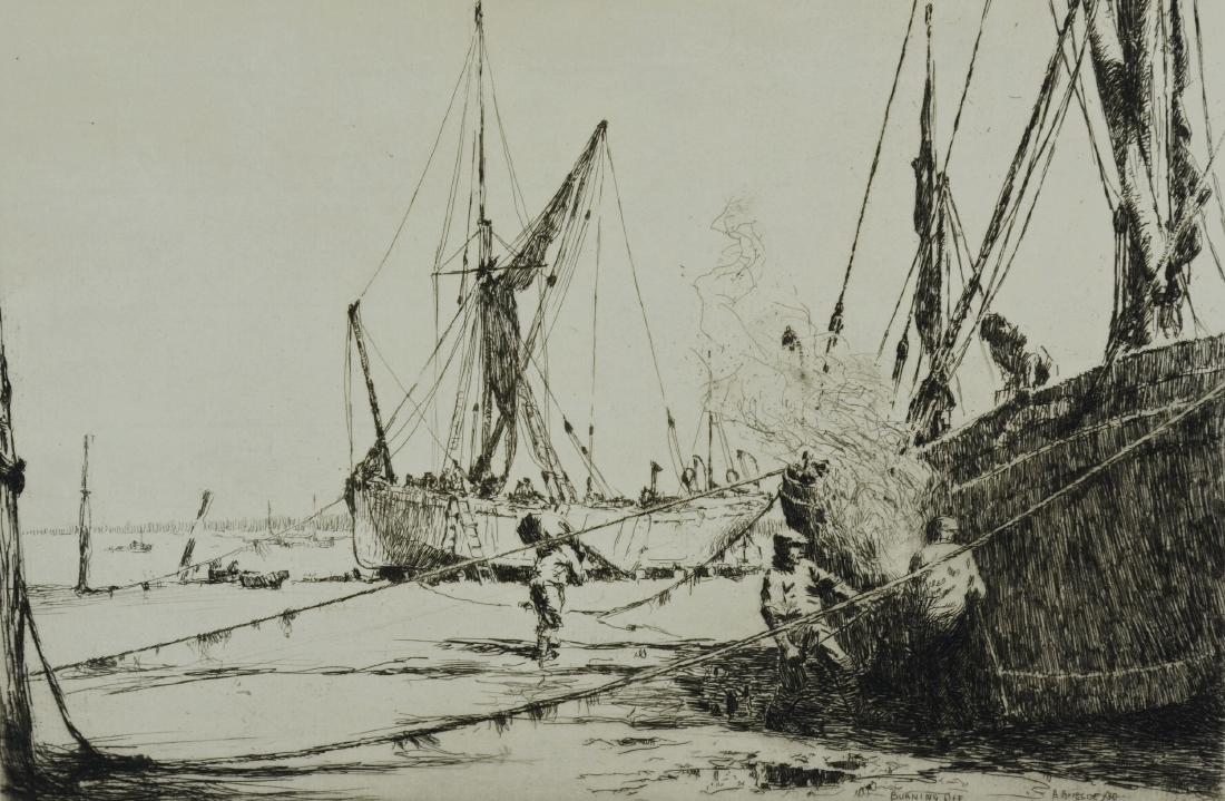 Arthur Briscoe (English, 1873-1943), drypoint etching (1 of 5)