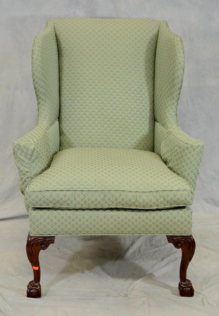 Mahogany Chippendale Style Southwood Wing Chair (1 of 1)