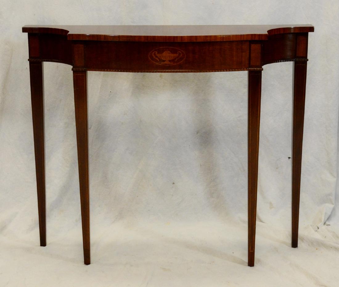 Mahogany Councill Georgian Style Inlaid Demilune (1 of 1)