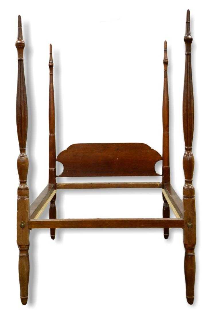 Mahogany Turned Four Poster Bed (1 of 1)