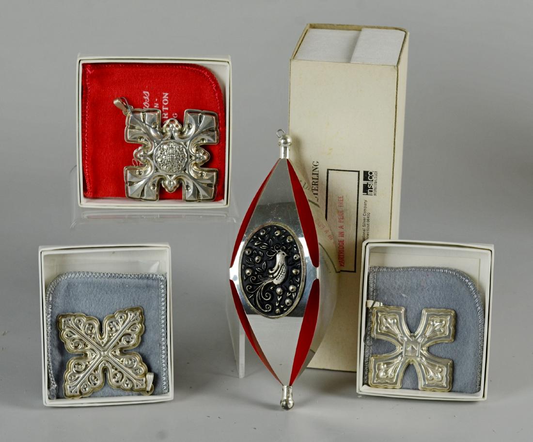 (4) Sterling Silver Christmas Ornaments (1 of 1)