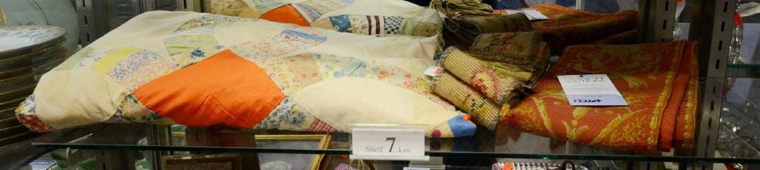 Shelf #7 - (3) Textiles, Quilt, Bell Pulls (1 of 1)