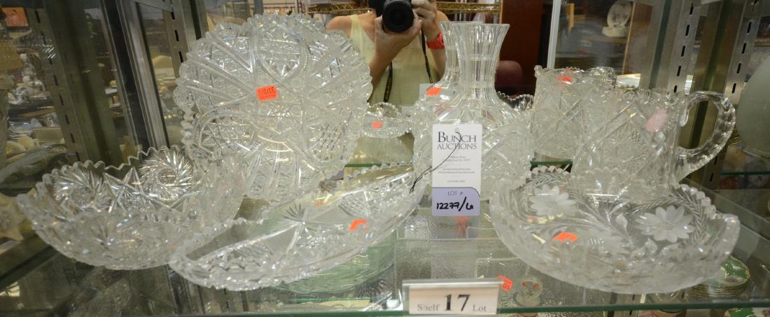 Shelf #17 - (6) Pcs Cut Glass (1 of 1)