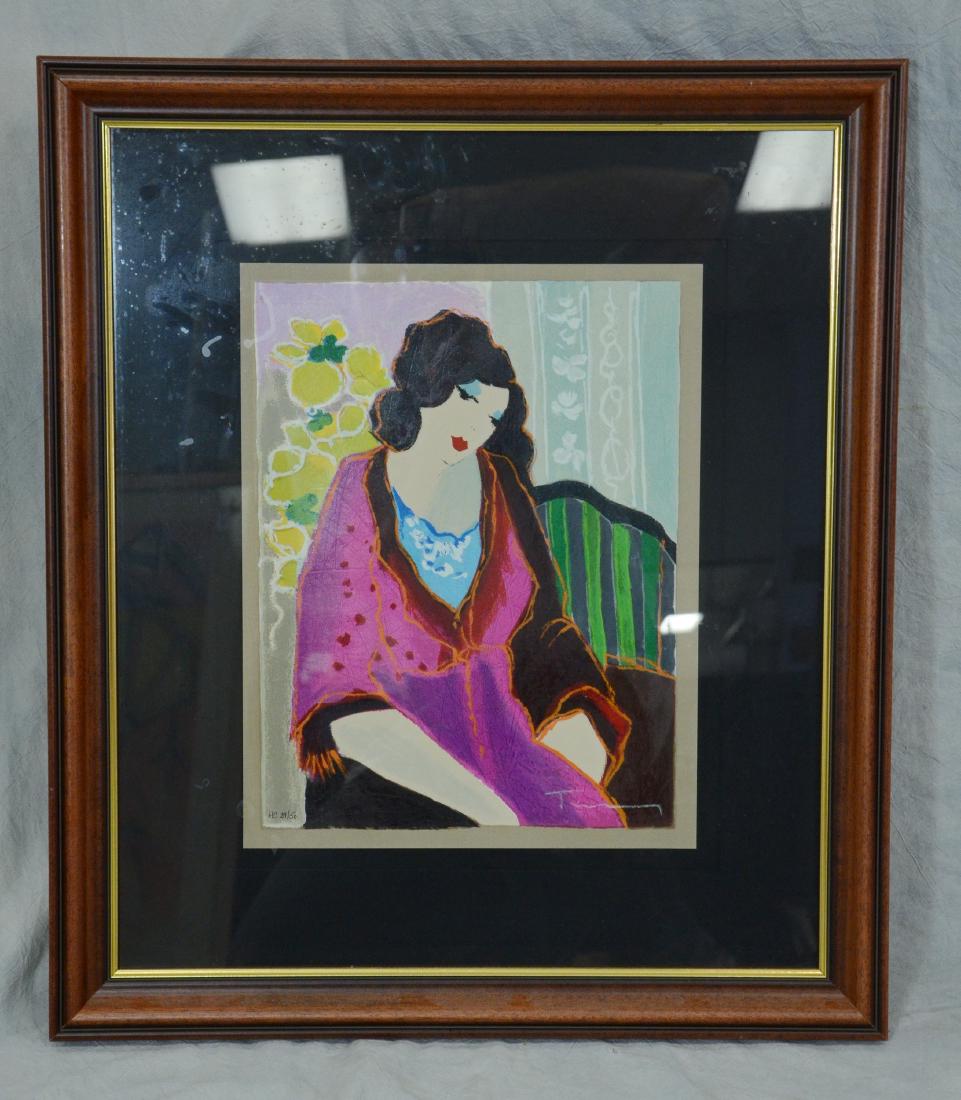 Itzchak Tarkay Serigraph Of Seated Woman (1 of 5)