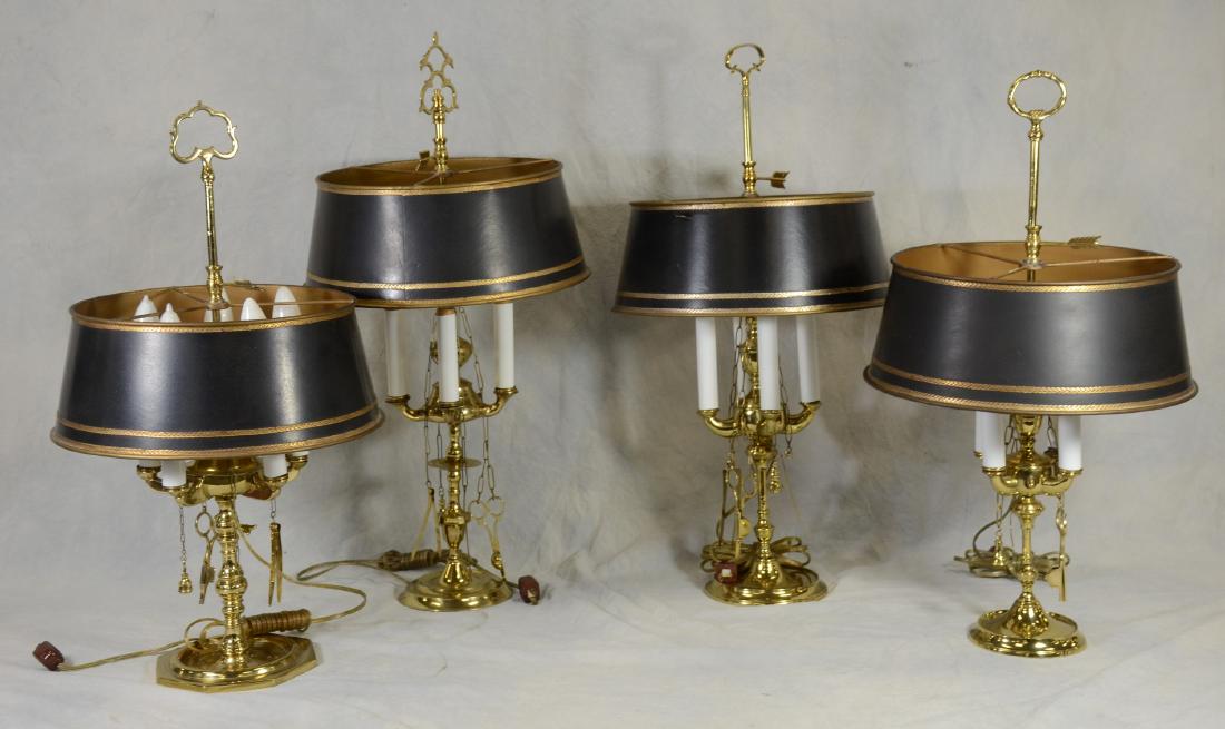 (4) Brass Bouillotte Lamps (1 of 1)