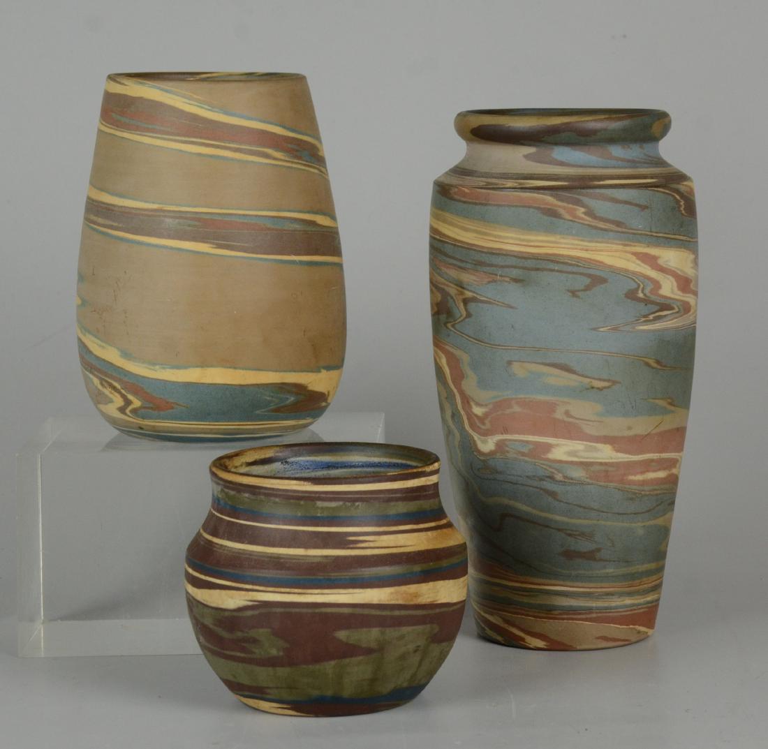 (2) Niloak Mission Ware Pottery Vases And Pot (1 of 1)