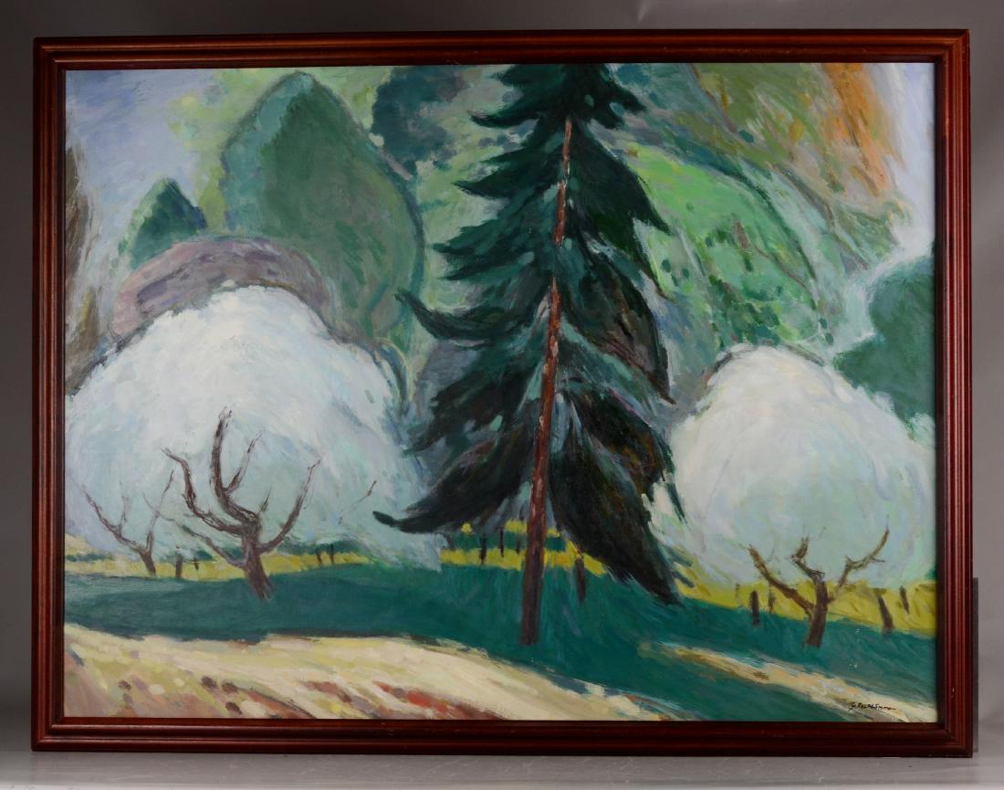 G. Ralph Smith Painting, "Giant Evergreen" (1 of 2)