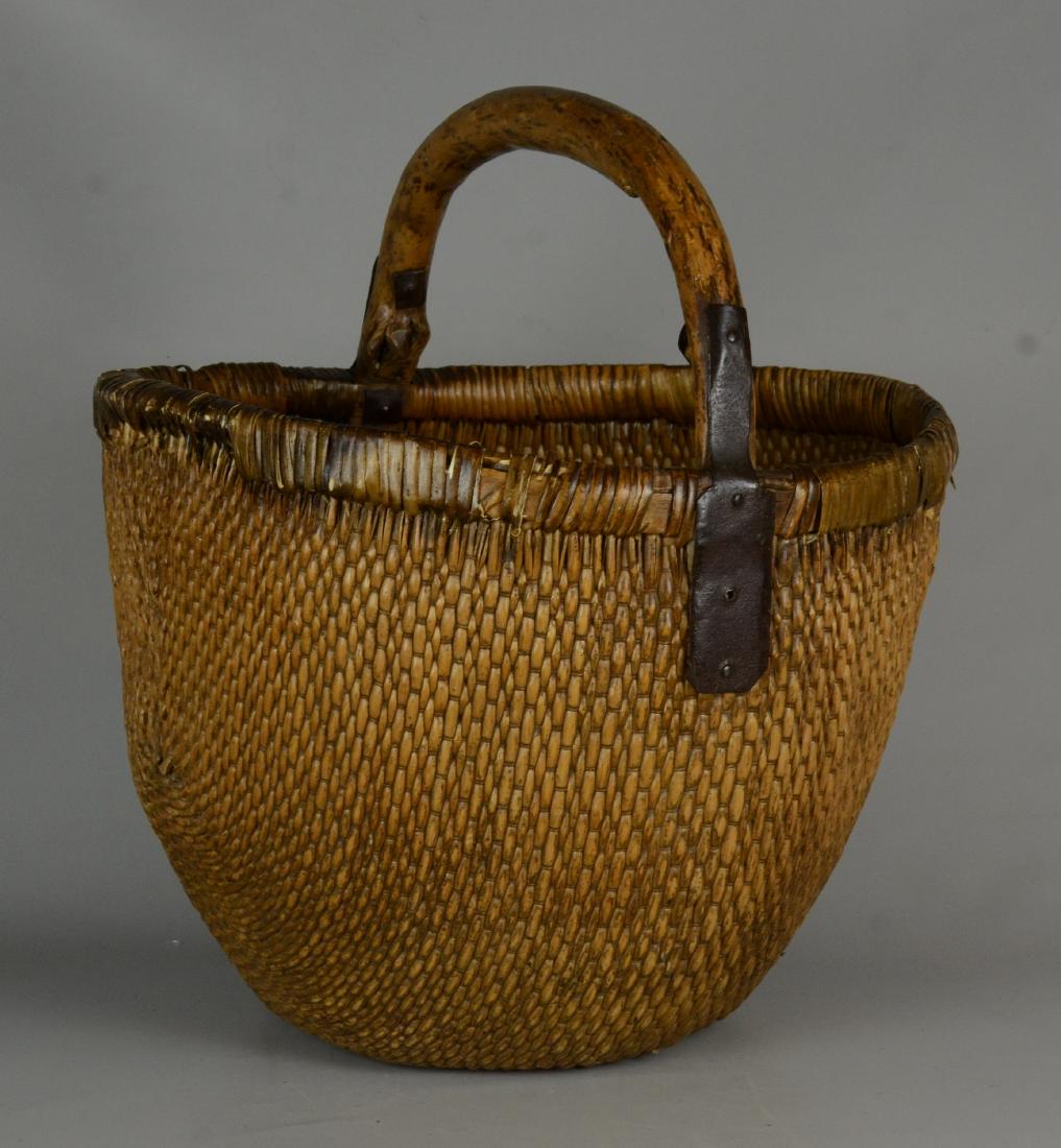 Chinese Willow Handled Basket (1 of 3)