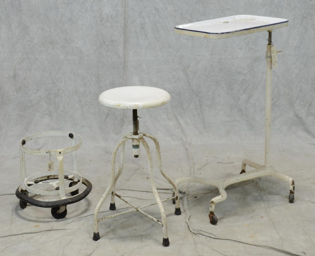 Antique Medical Examiner Lab Furniture Set  3pcs  White (1 of 1)