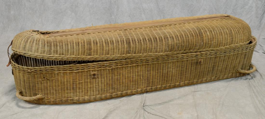 Victorian Wicker Basket Casket w/ Lid for Removals (1 of 2)
