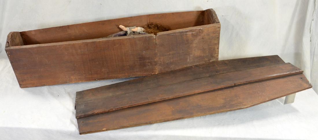 Victorian Child's Wooden Coffin w/ Lid  European Toe (1 of 2)