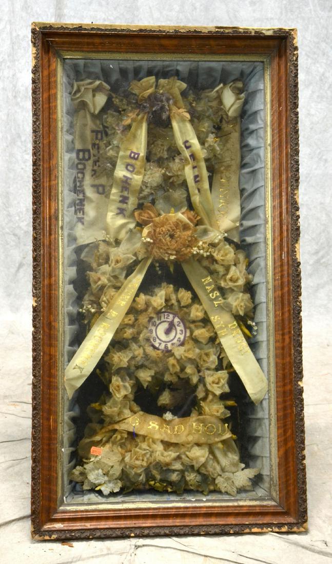Giant Victorian Hand Carved Wax Memorial in Original (1 of 1)