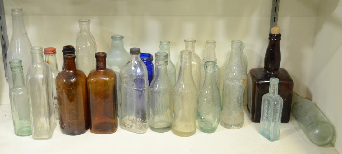 30 bottles: blob top, cobalt blue, medicinal, ballast (1 of 1)