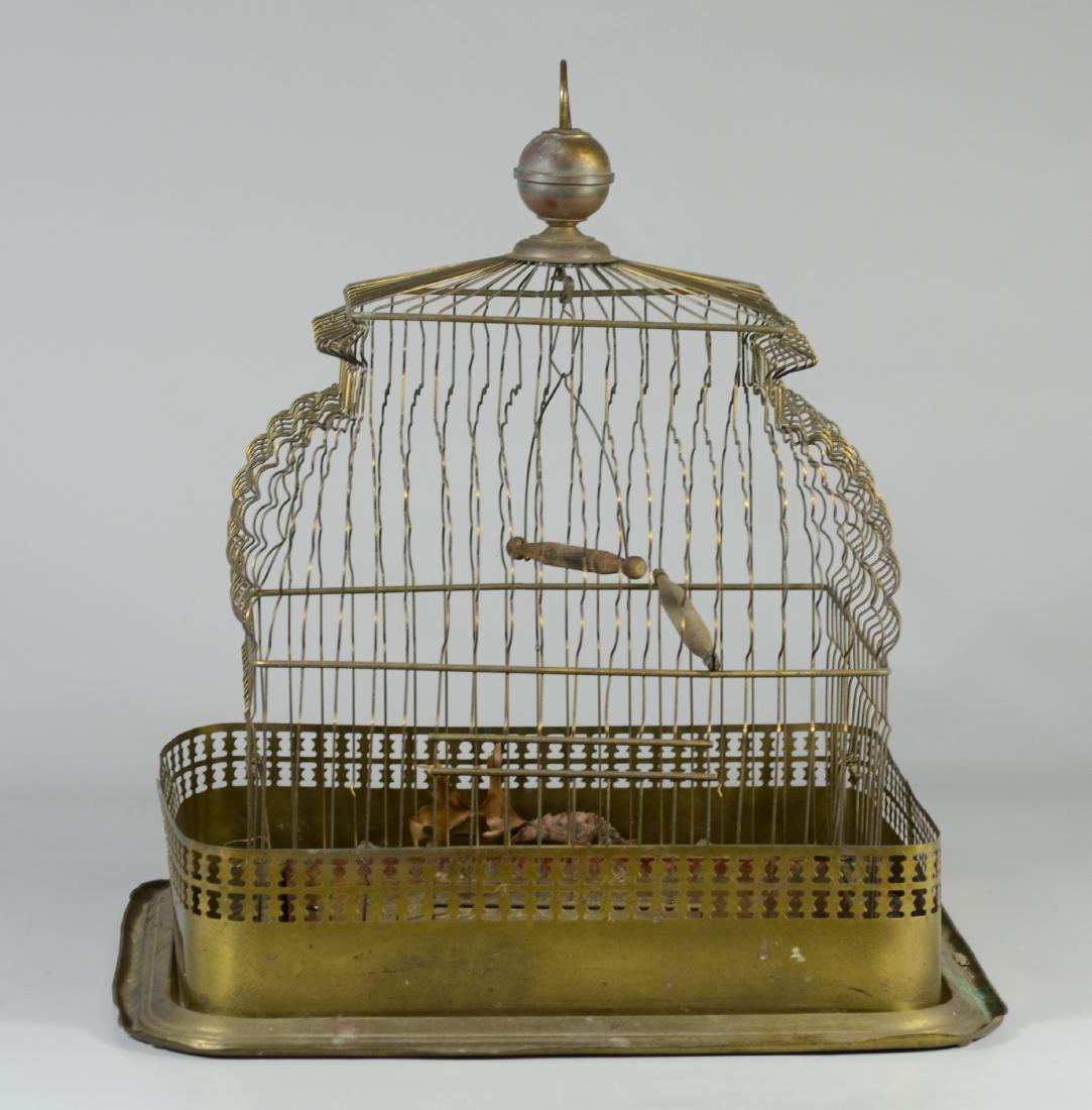 Lg Victorian Bird Cage w/ Fender  c1870  Pierced fender (1 of 2)