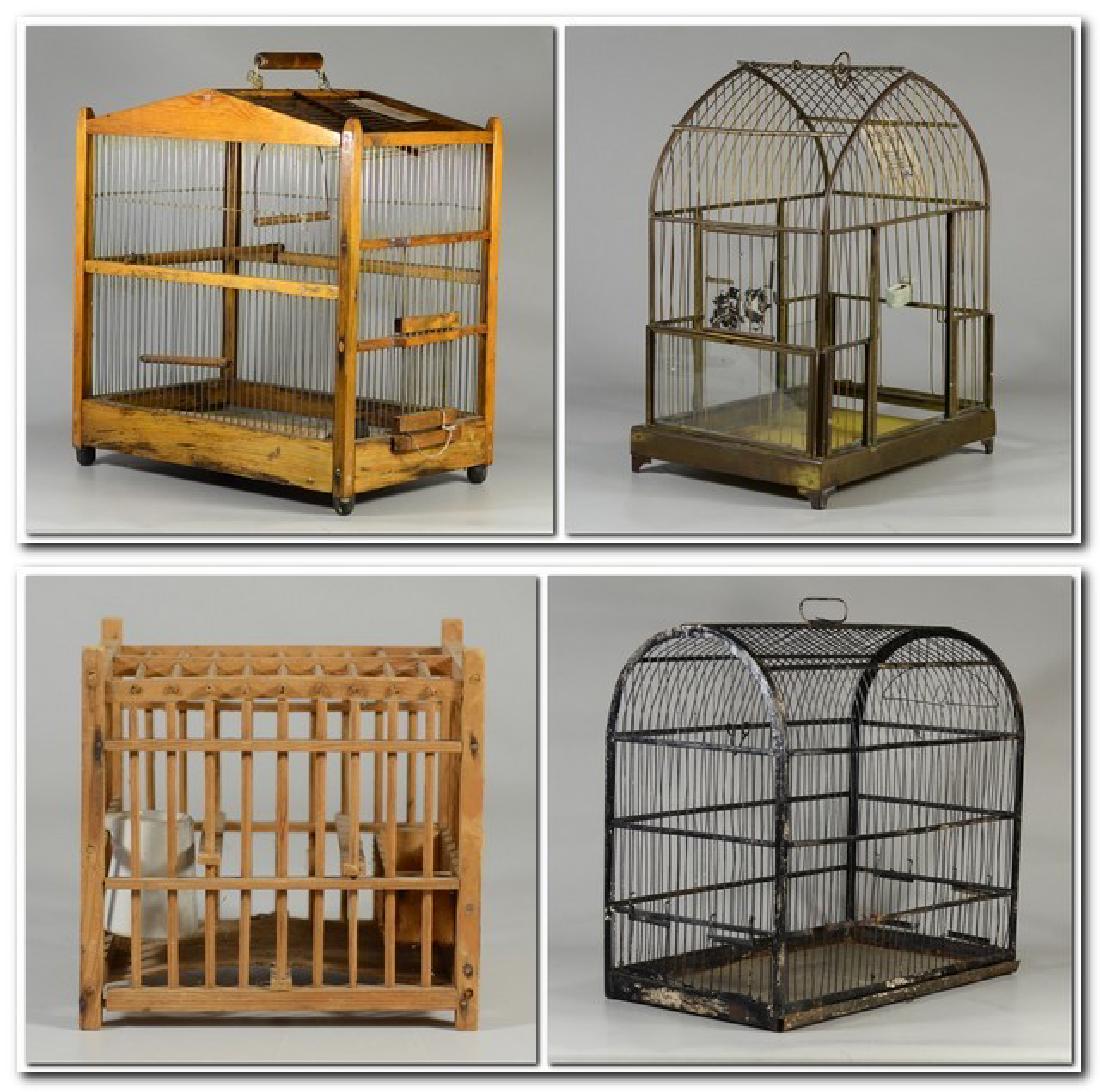 (4) bird cages: Hand Made Canary Coal Mine Cage w/ (1 of 12)