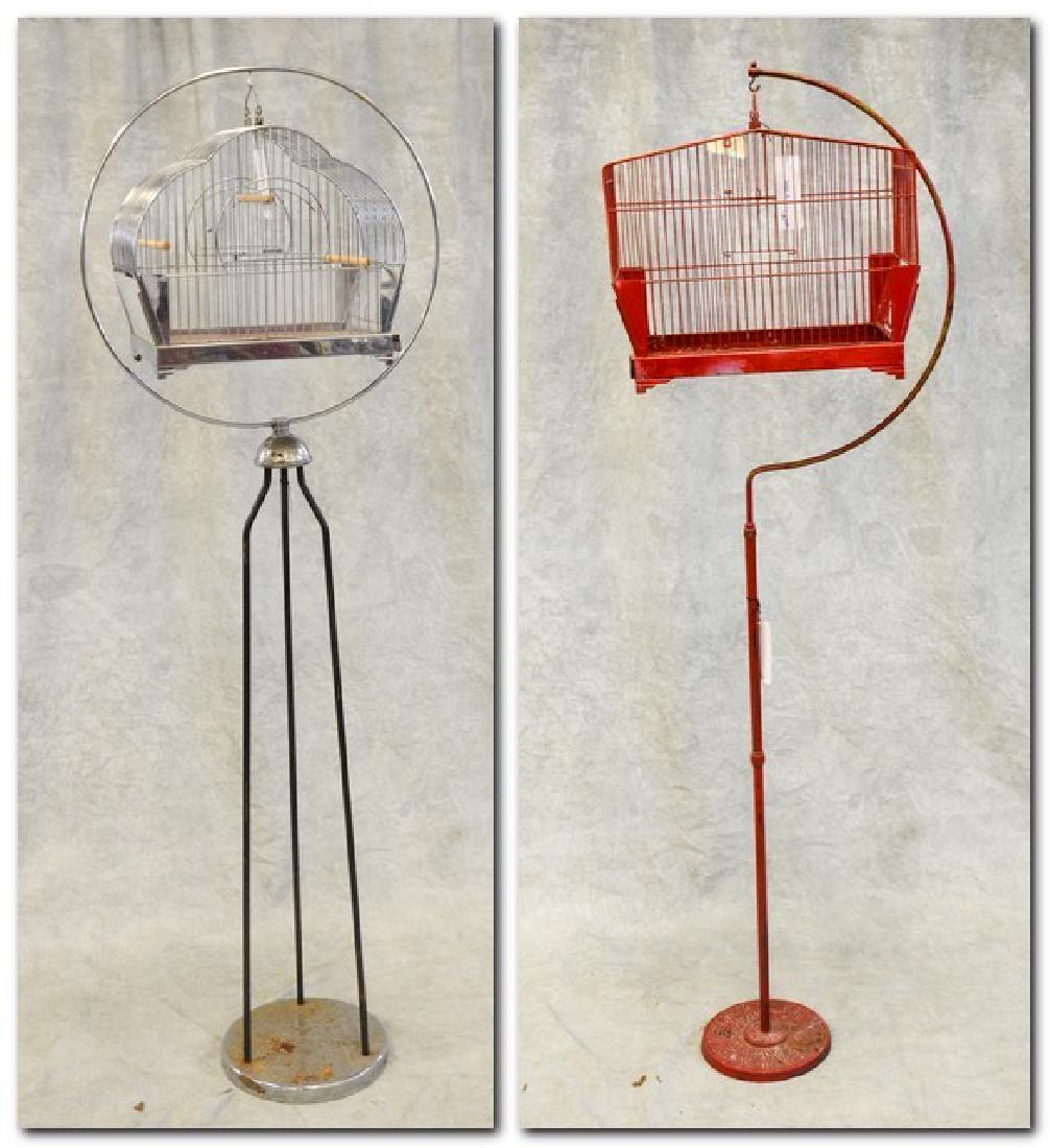 (2) bird cages on stands: Mid Century Modern Hendryx (1 of 6)