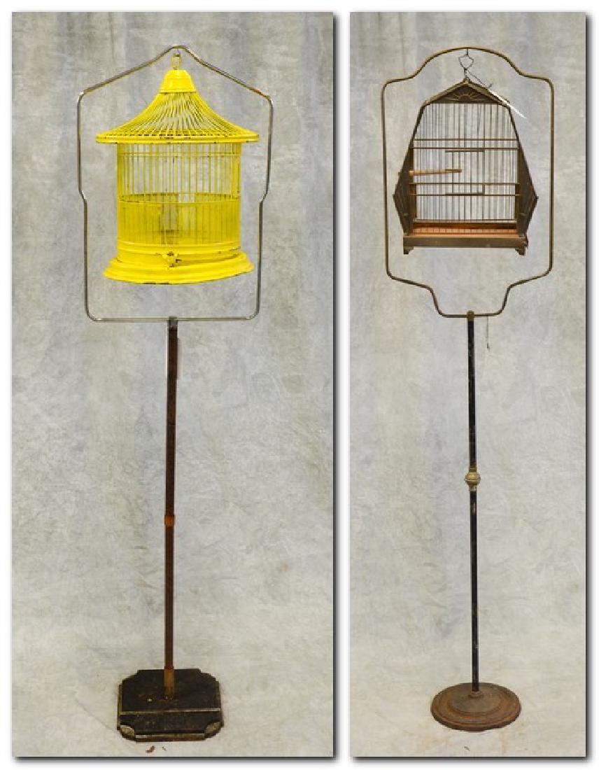 (2) bird cages on stands: Art Deco Pagoda Style Bird (1 of 5)