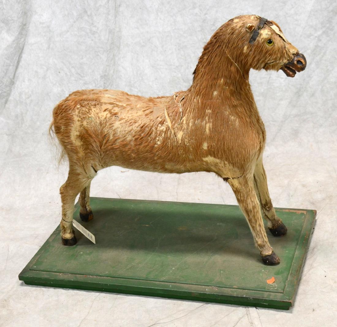 Edwardian Hobby Horse w/ Real Pony Hair / Fur & Glass (1 of 1)