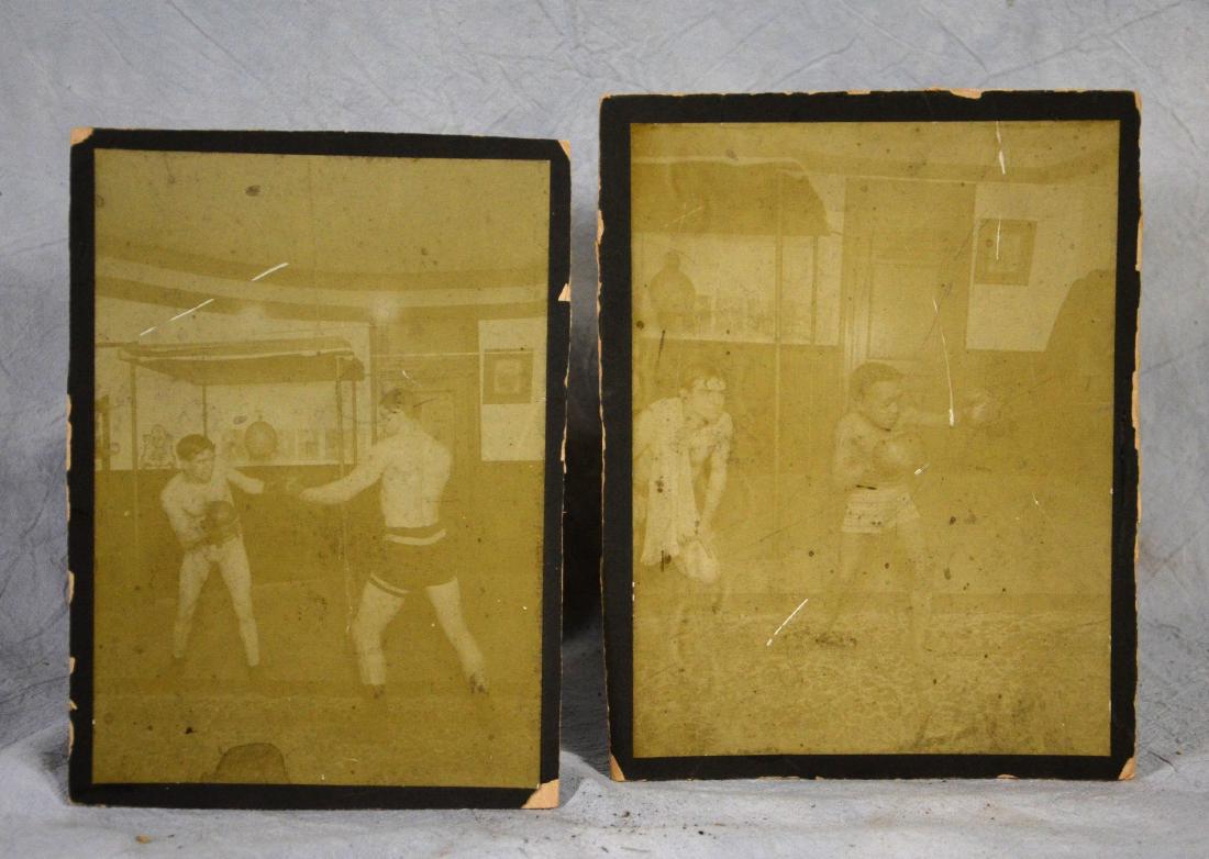 Early Boxing Photographs  2pcs  Large format w/ (1 of 1)
