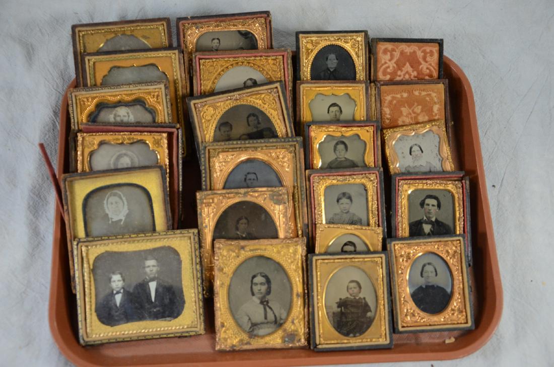21 Daguerreotype, Ambrotype, Tintype Photos: Lot of 6 (1 of 3)