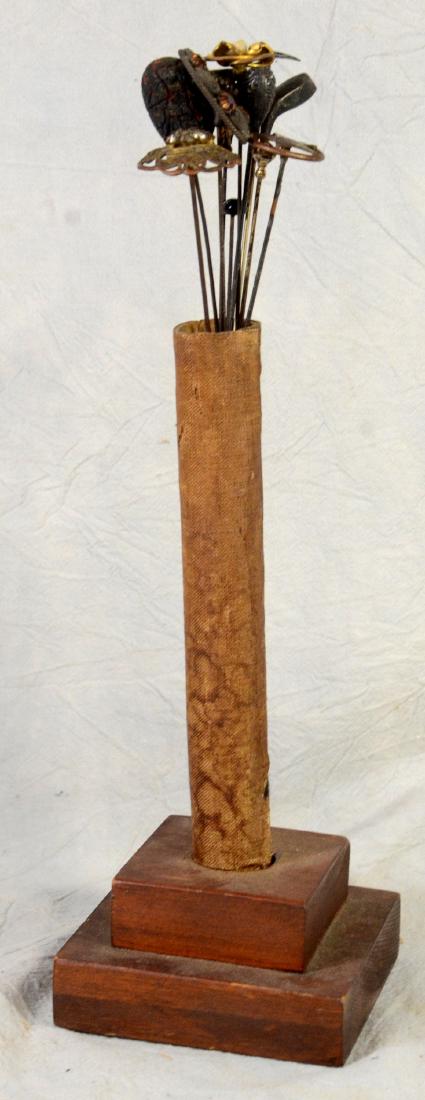 Scarce Victorian  Edwardian Wooden Hat Pin Display (1 of 2)