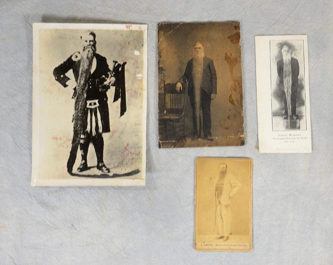 World's Longest Beards Includes CDV, Cabinet Card,: World's Longest Beards Includes CDV, Cabinet Card, Snapshot and Print 1870 - 1900 4pcs A.Kerpin & Samuel Hamaker