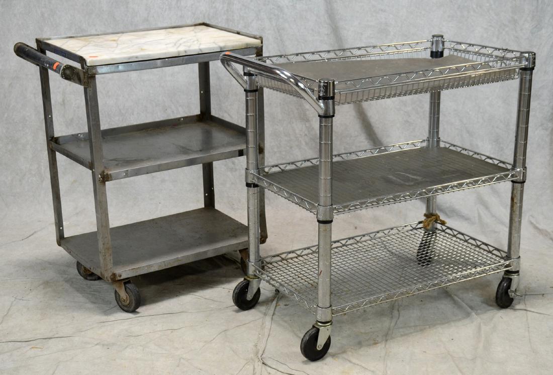 Heavy Stainless Steel Food Prep Utility Cart w/