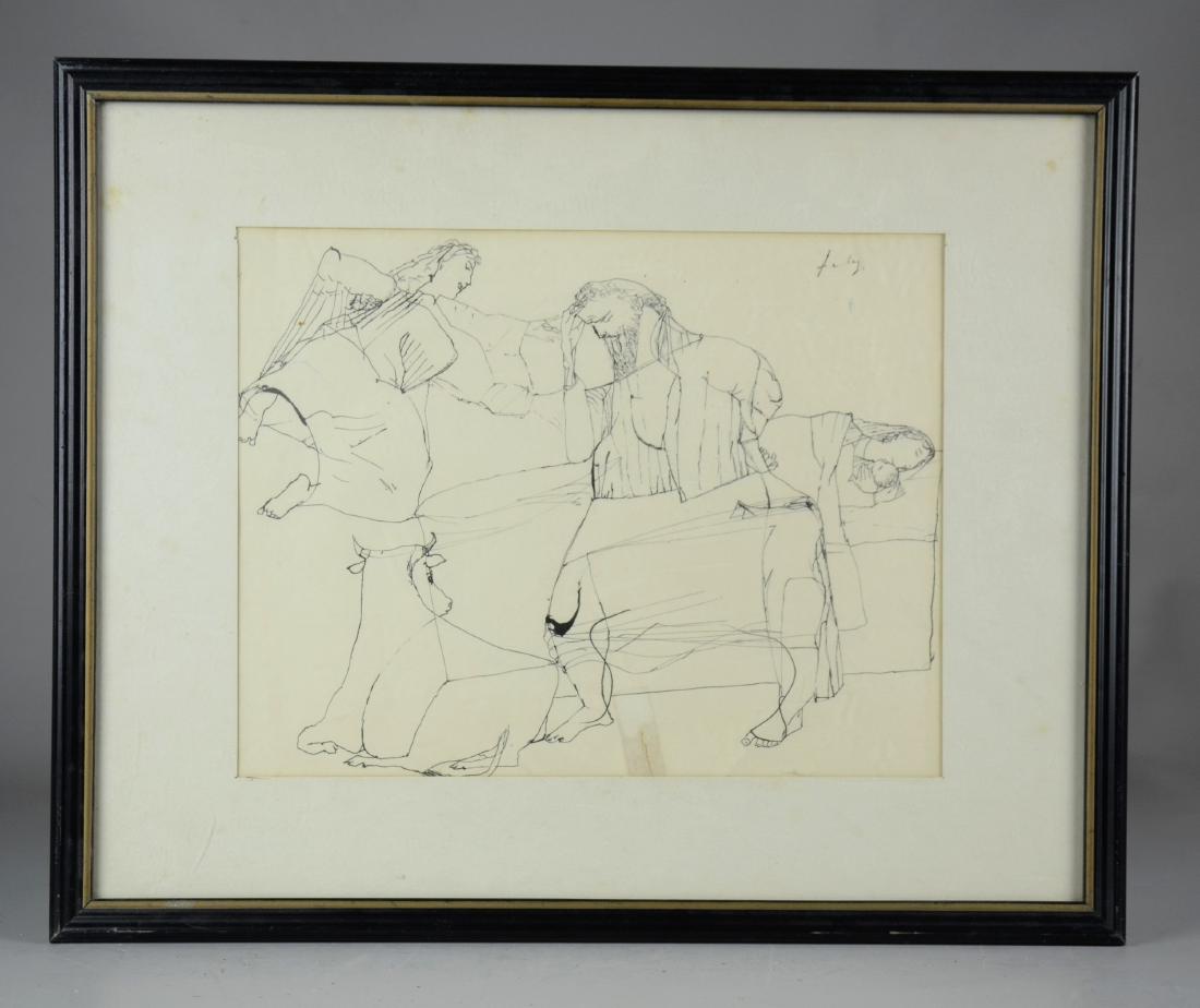 Lajos Szalay (Hungarian, 1909-1995) pen and ink (1 of 1)