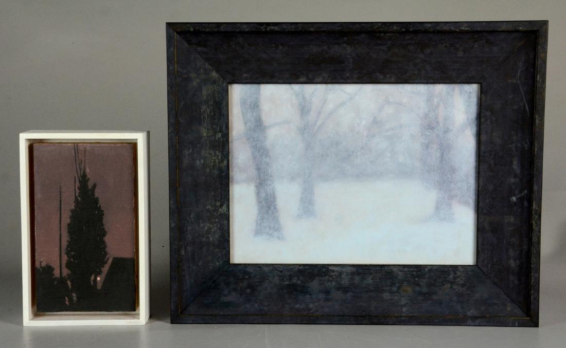 (2) works: Chris Fiero, oil on wood panel, Unsigned, (1 of 1)