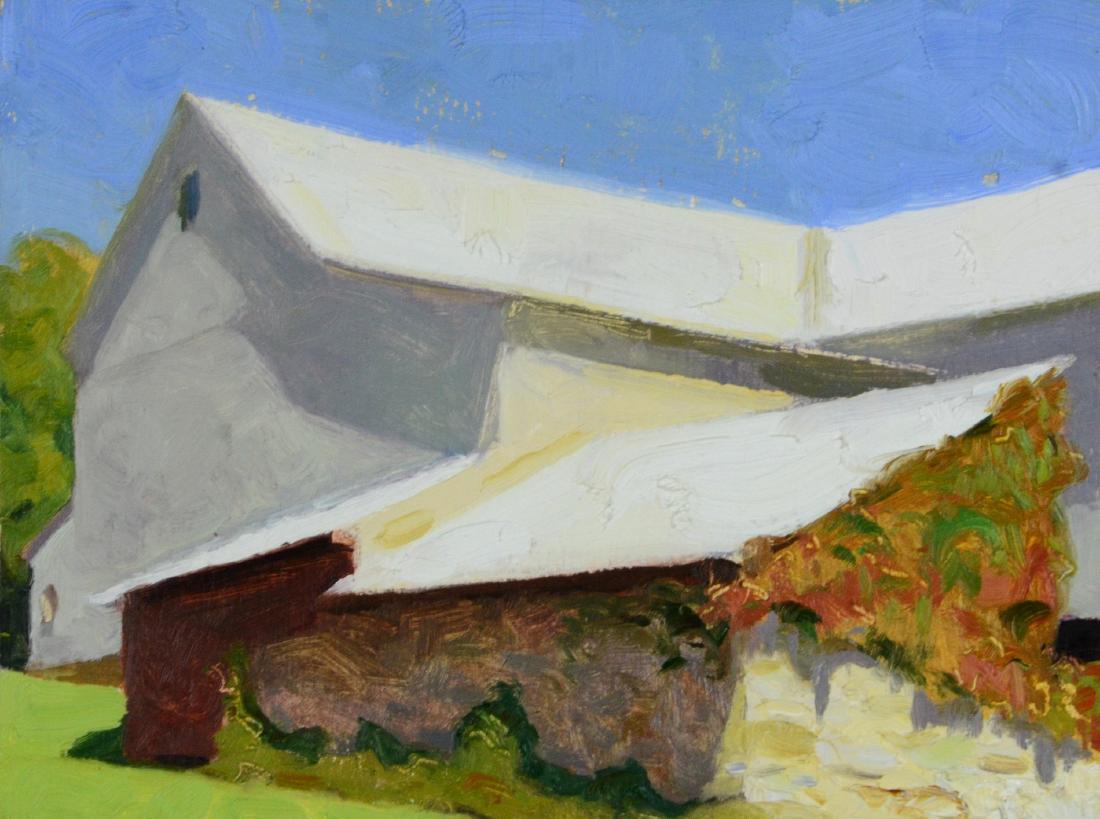 Jon Redmond, b 1965, American, DE, oil on wood panel, (1 of 4)