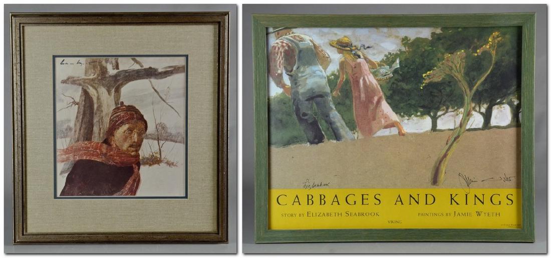 Andrew Wyeth and Jamie Wyeth signed prints (1 of 11)