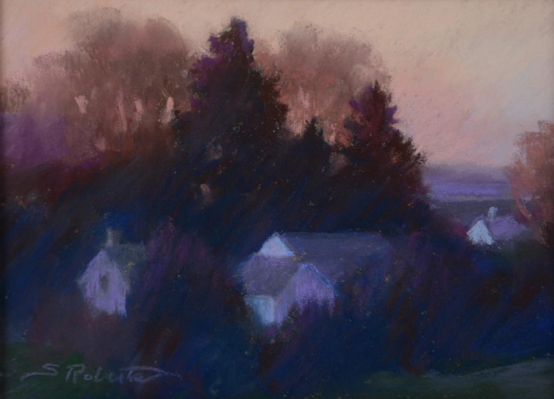 Shela Roberts, American, PA, 20th cent, pastel, "Late (1 of 3)