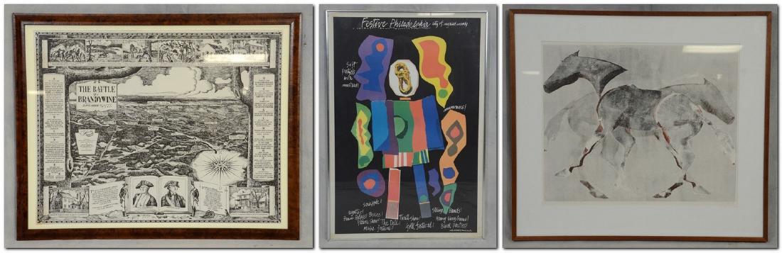 (3) works: Samuel Maitin, lithograph poster for (1 of 10)