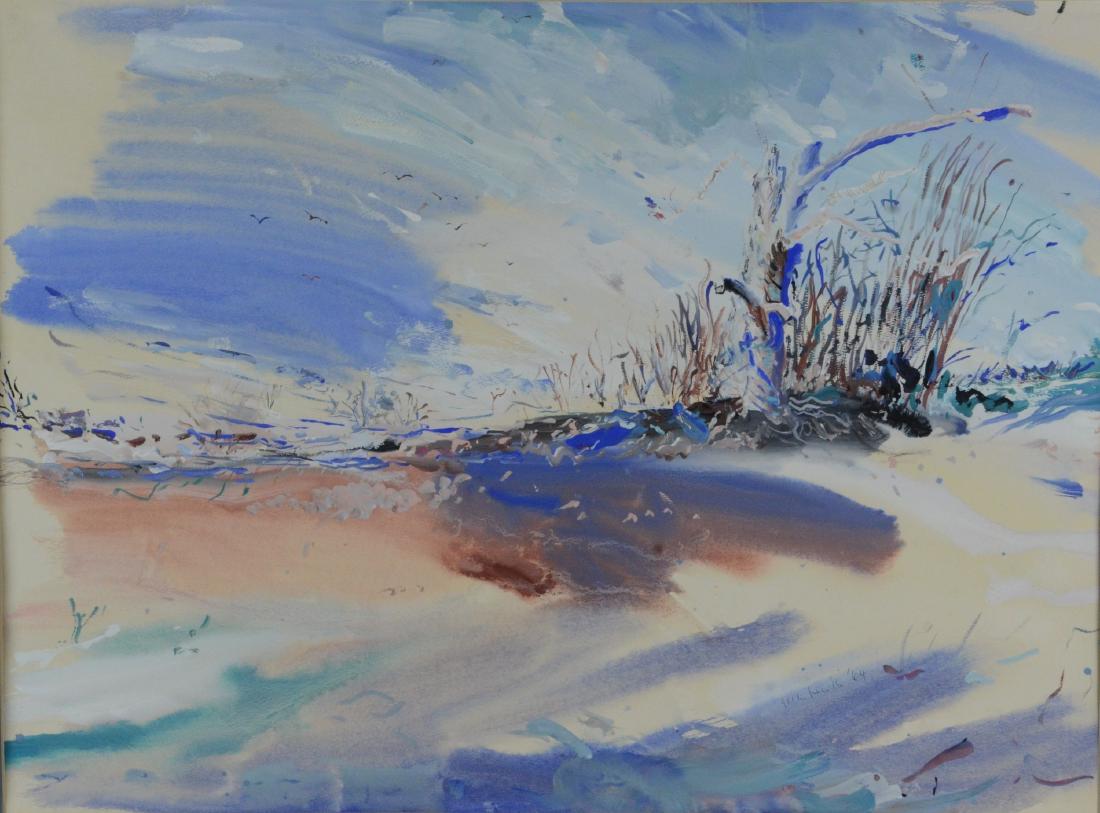 Jack Lewis Abstract Beach Landscape Painting (1 of 2)