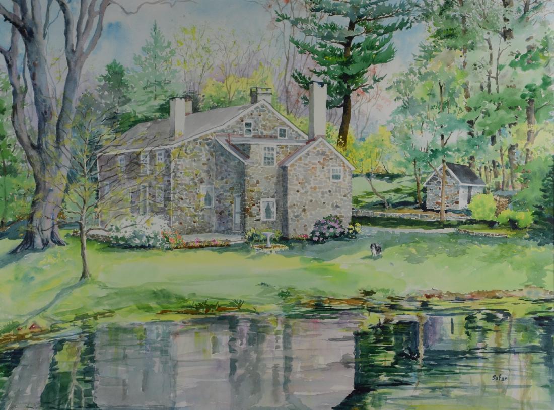 Jean Safar Watercolor "House at Heather Hill" (1 of 3)