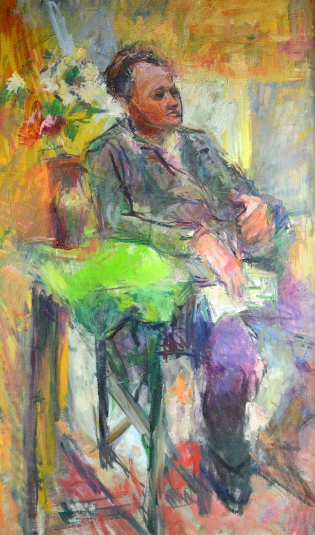 Lucy Glick Painting, "Mr. Cohen" (1 of 2)