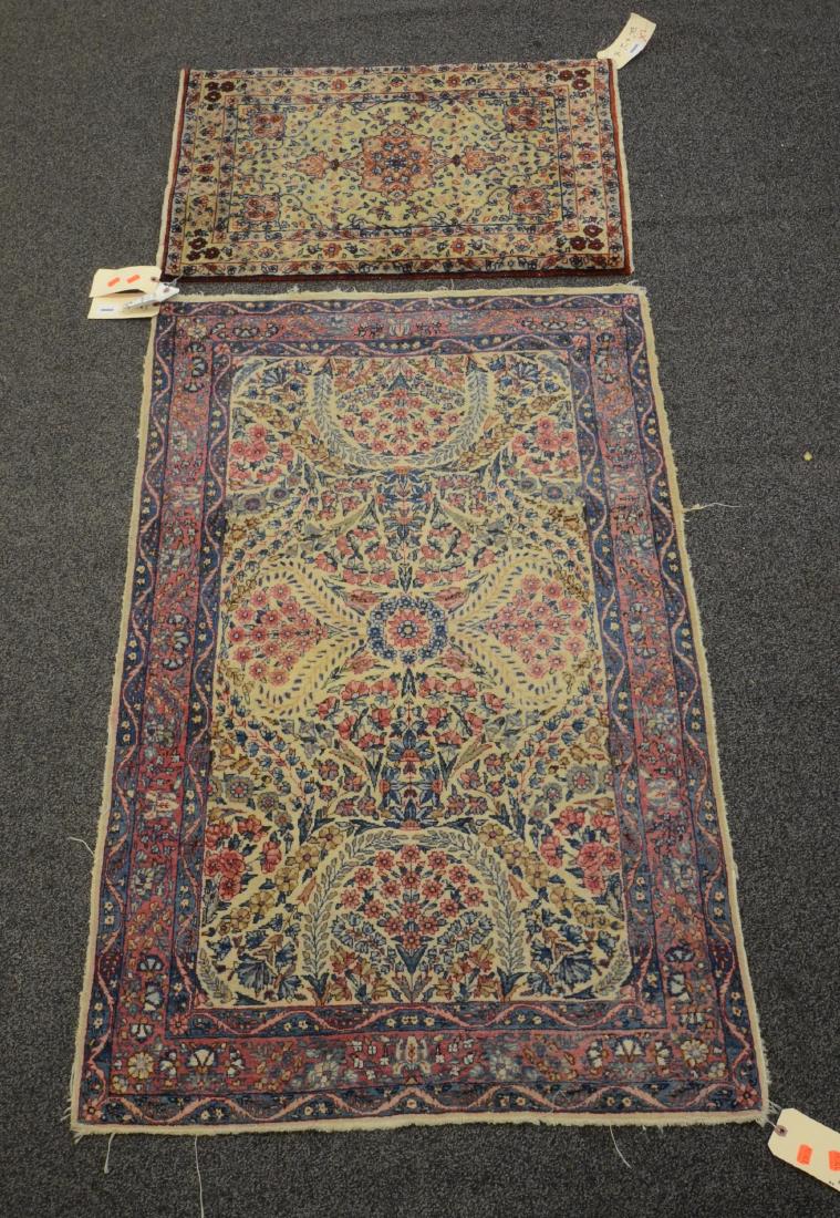 (2) Persian Lavar Kirman Rugs (1 of 3)