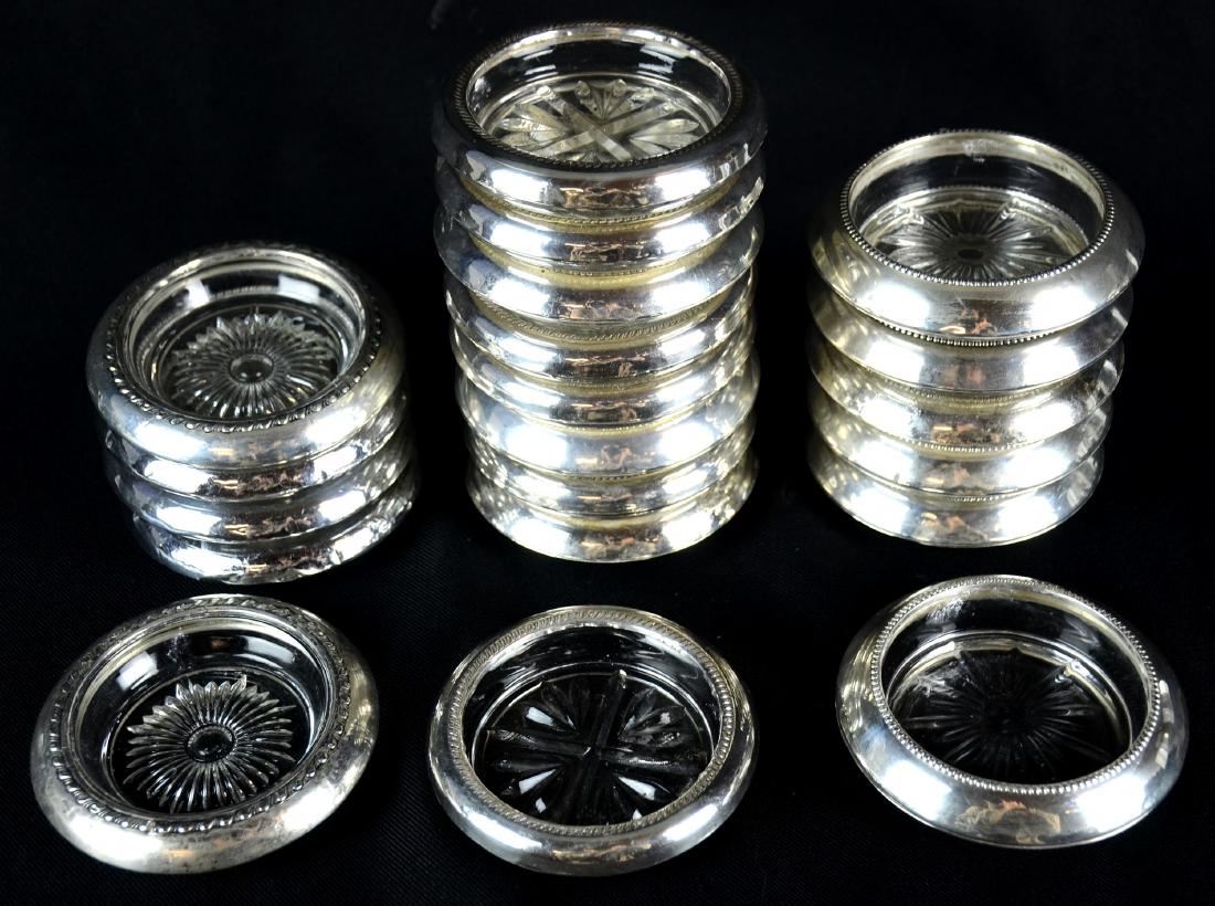 (20) Sterling Rimmed Coasters (1 of 1)