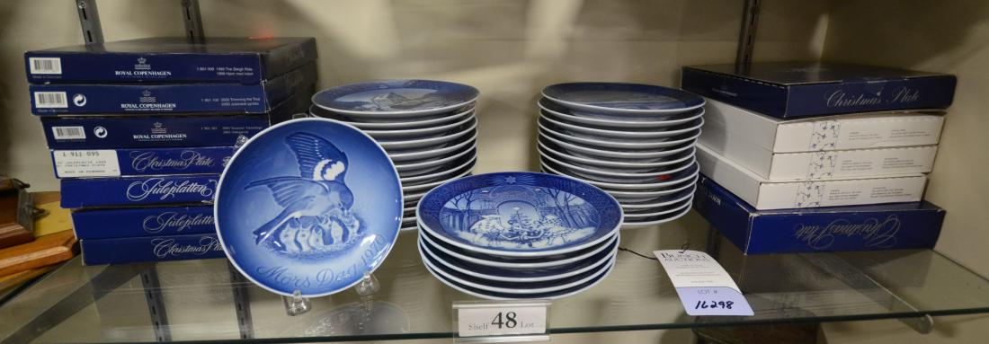 Shelf #48 - (41) Royal Copenhagen Christmas Plates (1 of 1)