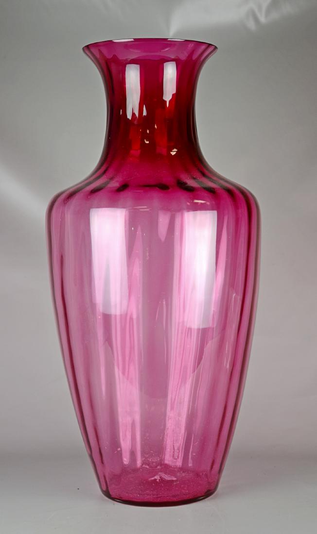 Extra Large Cranberry Glass Vase (1 of 1)