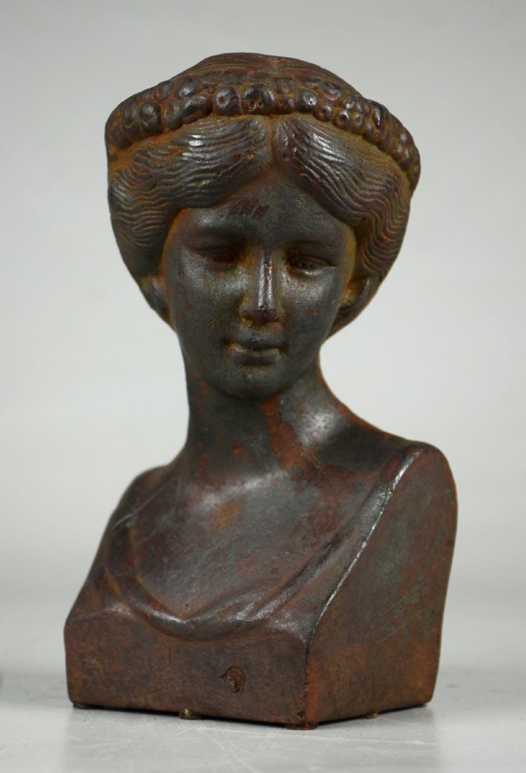Cast Iron Bust of Lady (1 of 1)