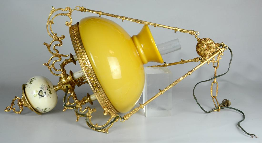 Gilt Metal Victorian Hanging Parlor Lamp (1 of 1)