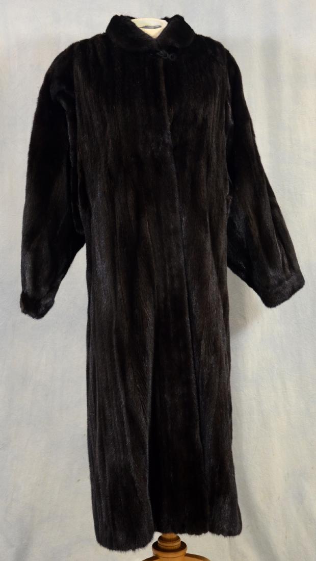 Bob Mackie Silk Lined Full Length Mink Coat (1 of 3)