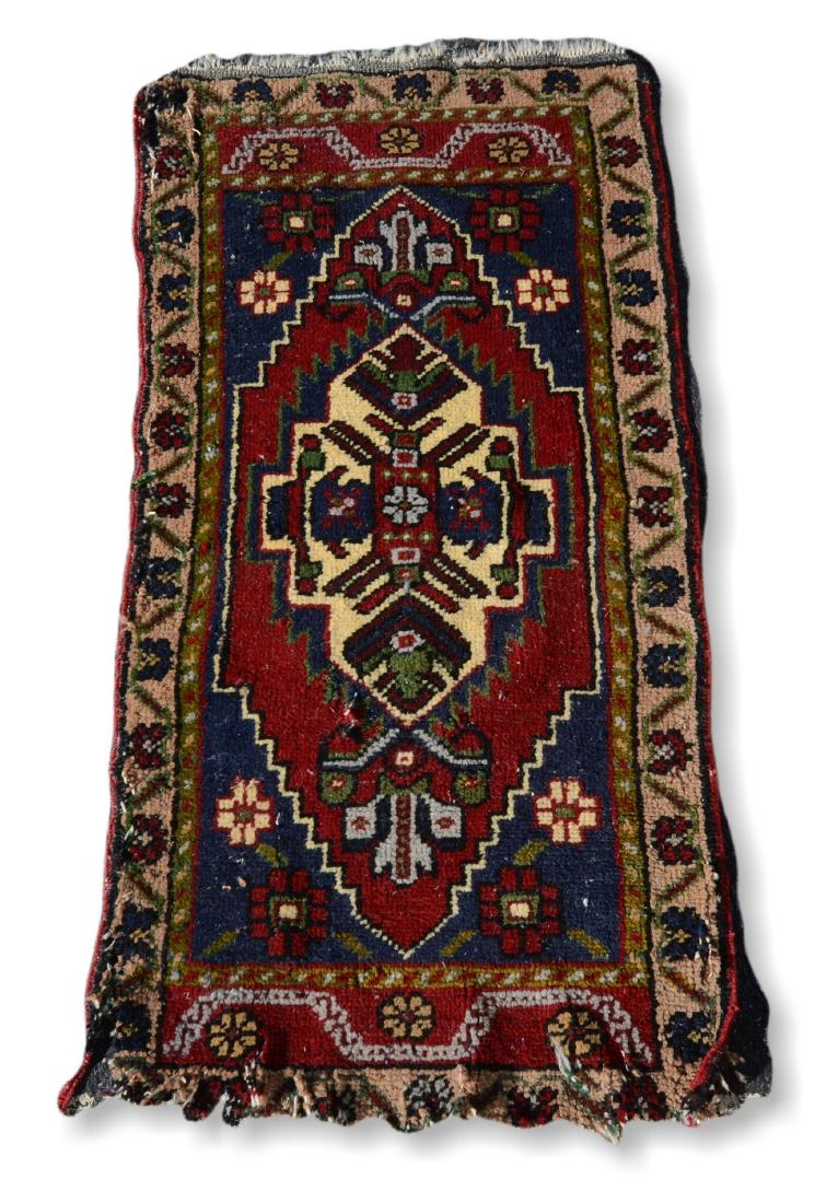 Circa 1930's Turkish Yastik Rug 1'9" x 3'6" (1 of 2)
