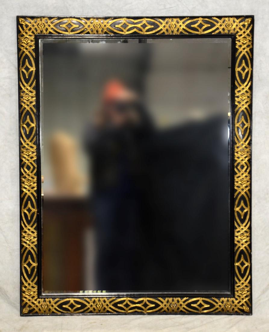 Friedman Brothers ebonized & gilt hanging wall mirror (1 of 1)